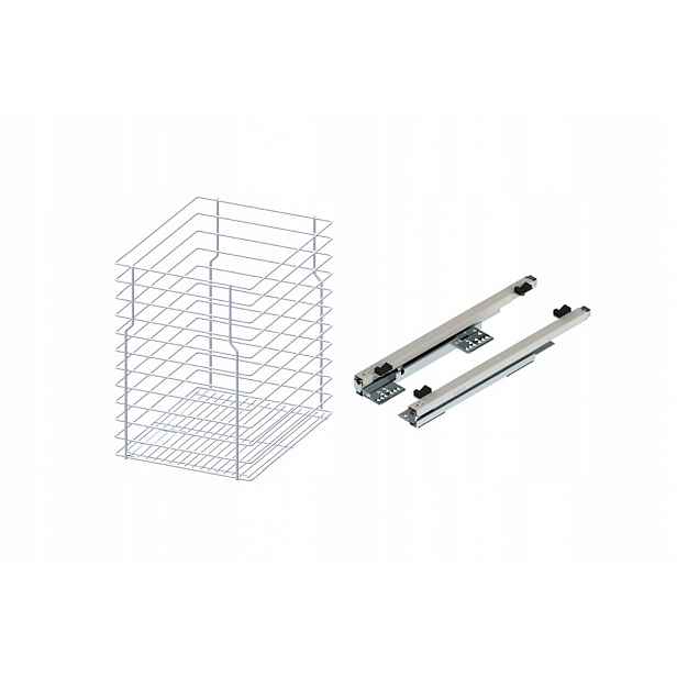 Cargo koš do spodní skříňky 50 cm 500 Bílý 1p s tlumením dovírání Rejs pod závěs