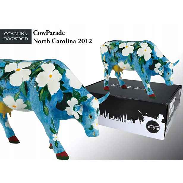 CowParade North Carolina 2012, Cowalina Dogwood, autorka: Molly Brown Roberts
