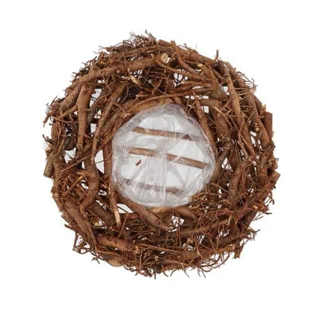 Hnědý květináč věnec z kořenů Root Wood - Ø 30 cm daan kromhout