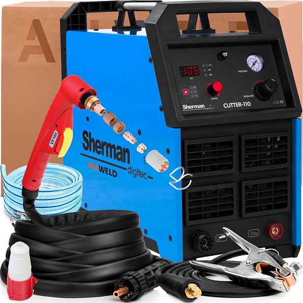 Plazmová Řezačka Plazmová Sherman Cutter 110 400V 105A Pro Alu Držák 6 M