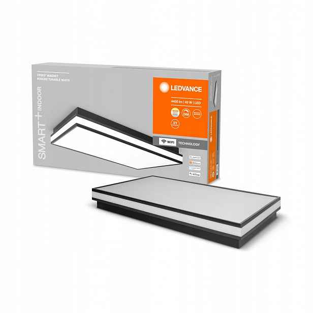 Stropní Svítidlo 42W 2300lm Cct stmívatelný, čtvercový, černý, Smart+ WiFi, magnet