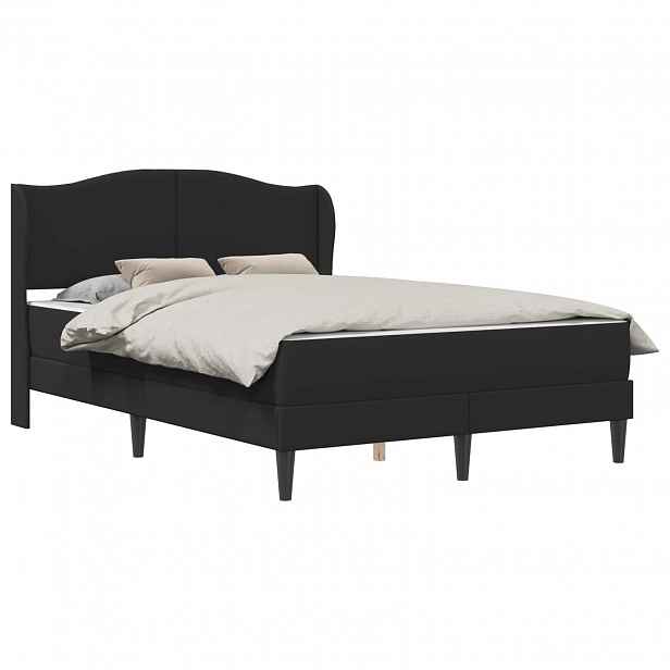 vidaXL Rám postele s matrací Černá 120 x 190 cm Umělá kůže