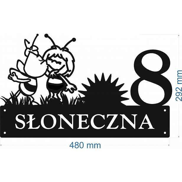 Číslo Na Dům 60 cm Tabule Adresa Ocel 2 mm Grafika 111