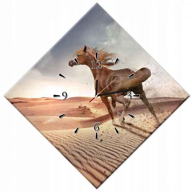 Hodiny 56x56 Cválající kůň