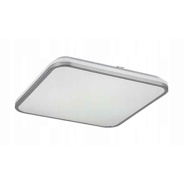 Stropní Svítidlo s dálkovým ovládáním 45.5 cm Led 72W chrom čtvercový Linden 3479 Rabalux