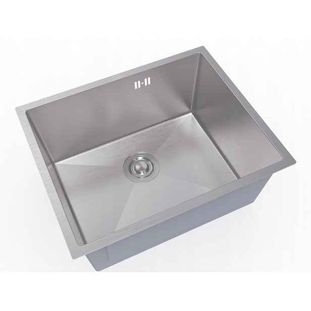 Kuchyňský Dřez Ocelový Inox 54X44 1, Komora S Podvěsným Sifonem