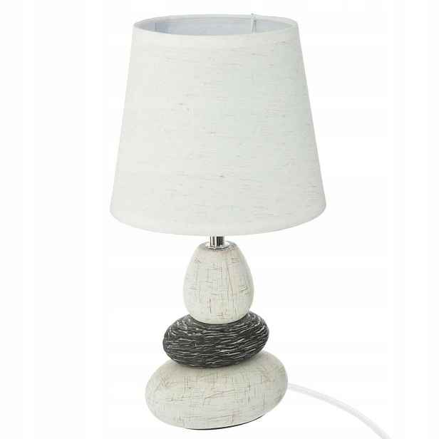 Stolní lampa noční lampa keramická bílá 33 cm do ložnice