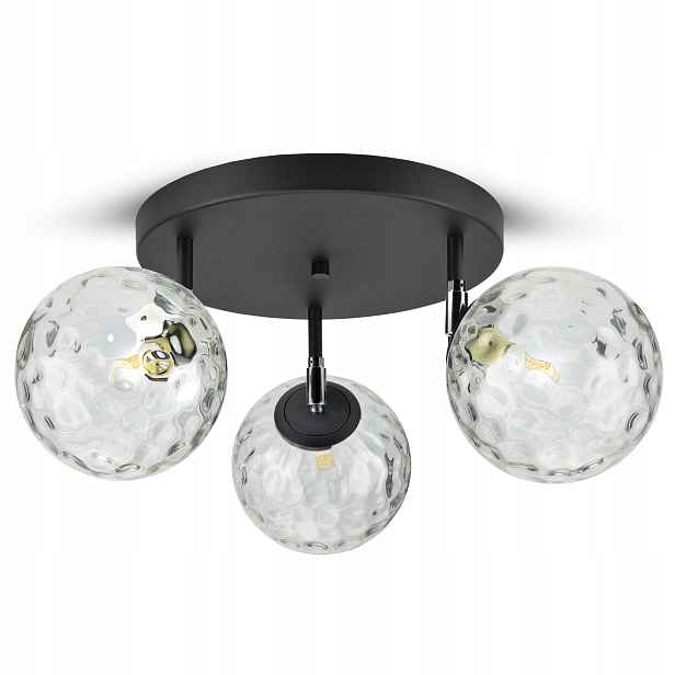 Stropní Svítidlo Stropní Svítidlo Skleněný lustr Tři průhledné koule EGR3 Led G9