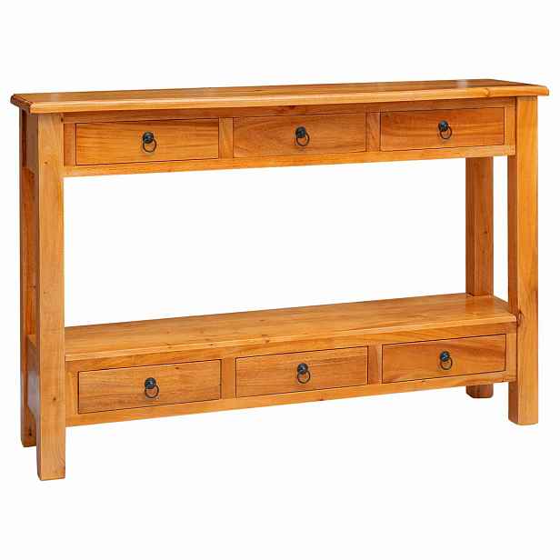 vidaXL Konzolový stolek se zásuvkou Přírodní 115 x 32 x 76 cm