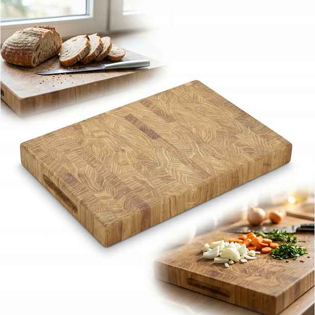 Krájecí deska Sztorcowa End Grain Blok dubová olejovaná 30x24x4 Premium