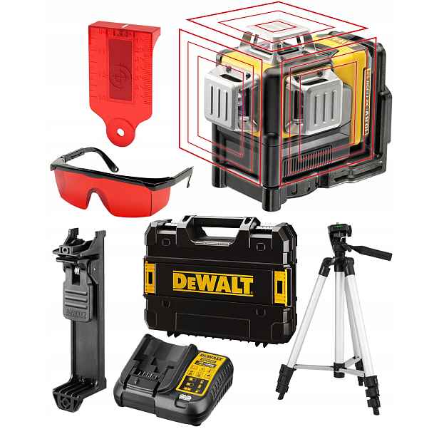 DeWalt DCE089D1R Křížový laser stativ brýle