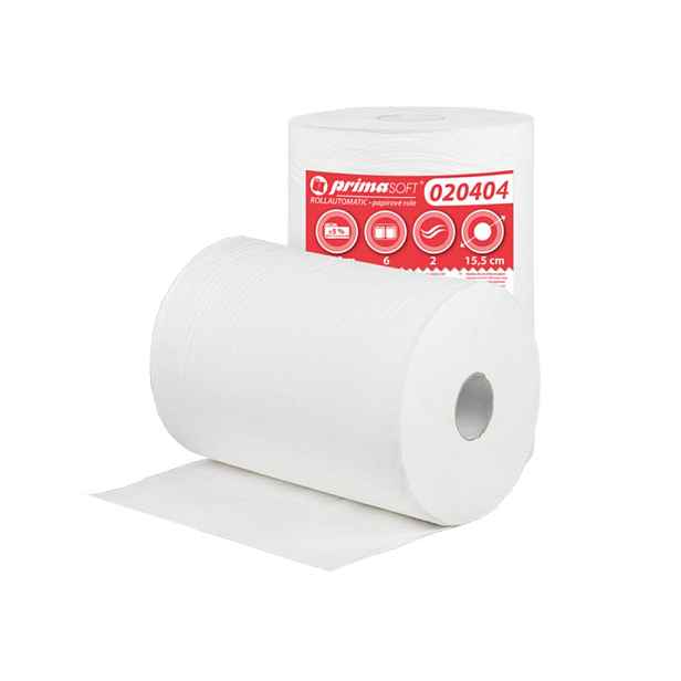 PrimaSoft Ručníky  Roll Autocut 150, 2-vr., cel., extra bílá (bal.6ks) BC020404
