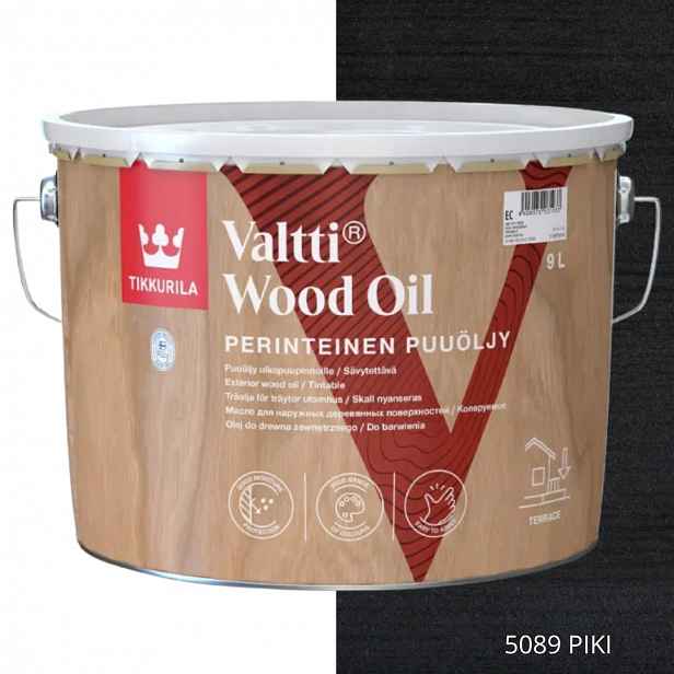 Tikkurila Valtti Wood Oil Olej Na Dřevo 9 L Barva 5089 Píků