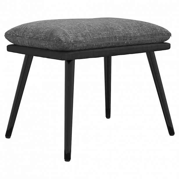 vidaXL Podnožka světle šedá 45x29,5x35 cm textil a umělá kůže