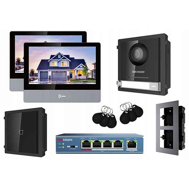 Videodomofon Ip Wifi PoE 2 Ips monitory Hikvision