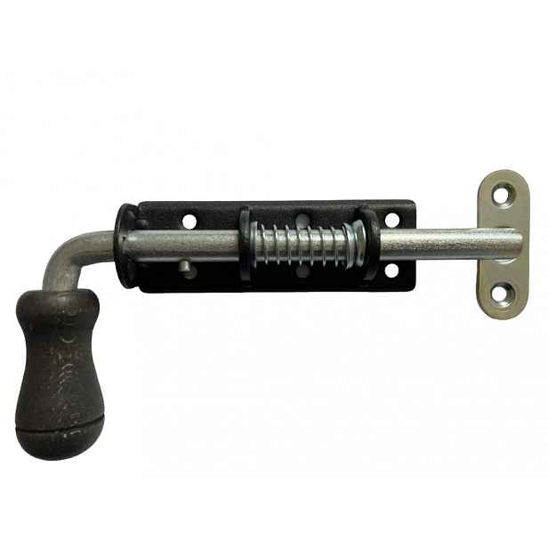WSPU 150c Zástrč pružinová s dřev. koncovkou černá 150x30mm