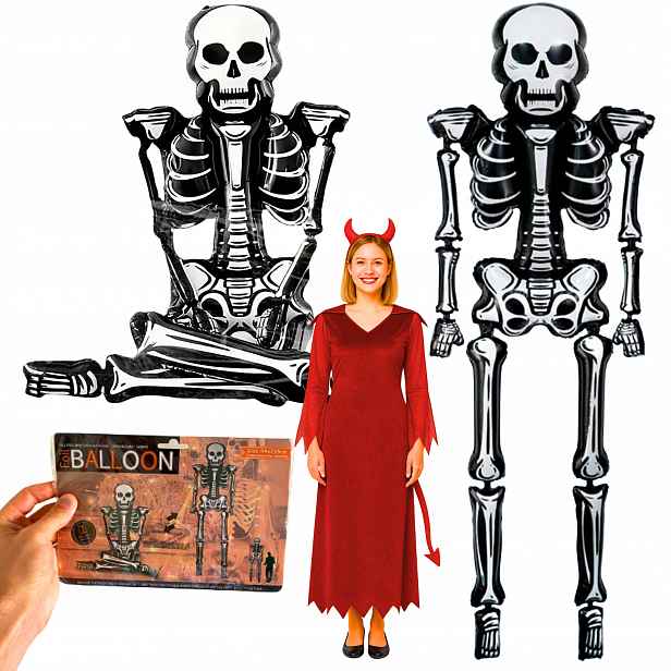 Foliový balónek Halloween Party pro děti Skládací stojící velký 3ks