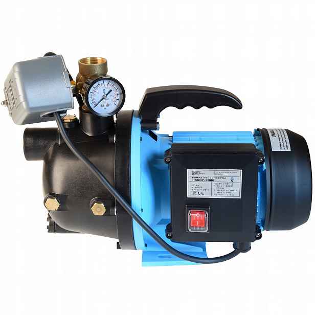 Hydroforová Pumpa na vodu 370 W, povrchová, Výkonná, 3000/h, S Příslušenstvím