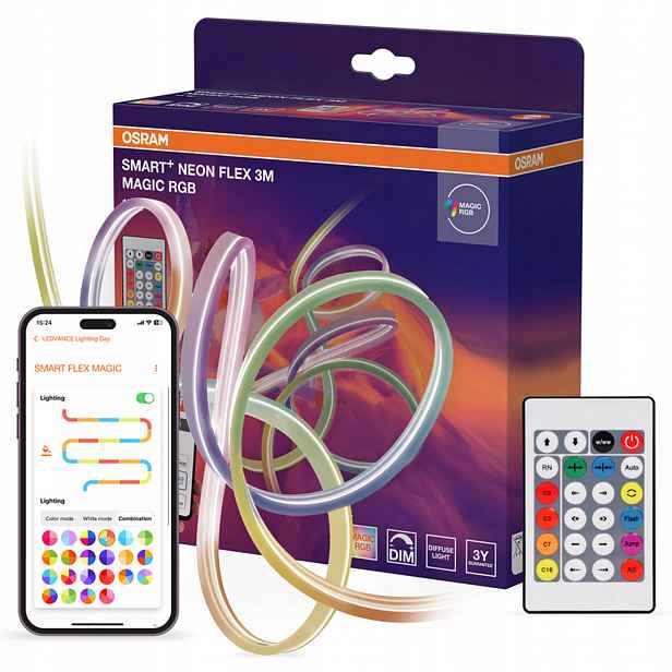 Led pásek Neon 3m 15W Rgb stmívatelný IP44 WiFi Smart+ Magic Osram