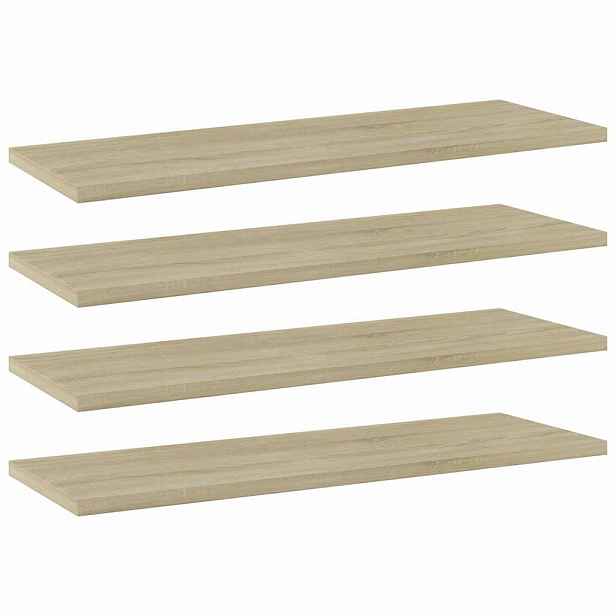 vidaXL Přídavné police 4 ks dub sonoma 60 x 20 x 1,5 cm dřevotříska