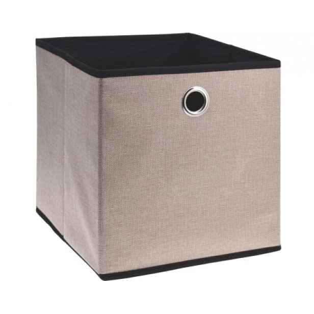 Úložný box 30x30x30 cm, béžový/hnědý