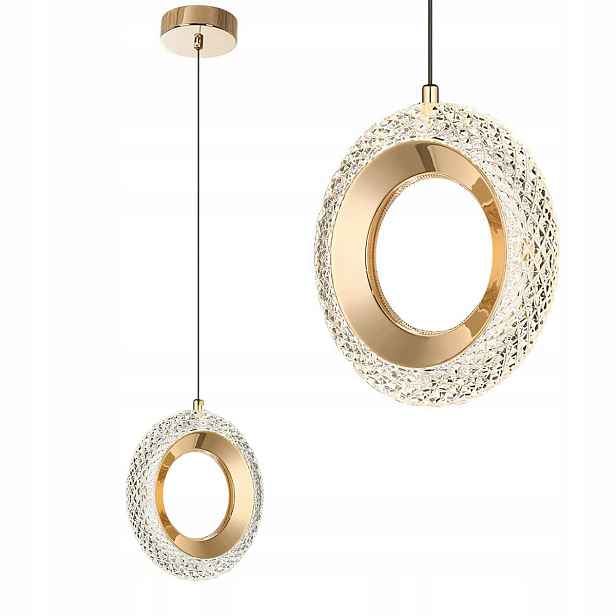 Závěsná Led lampa Zlatá Moderní do obývacího pokoje 1 bod Toolight