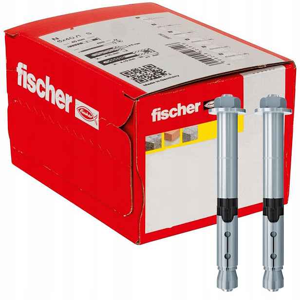 Fischer Kotva pro vysoké zatížení Fhii 15/10 s maticí a závitem. 25 Ks