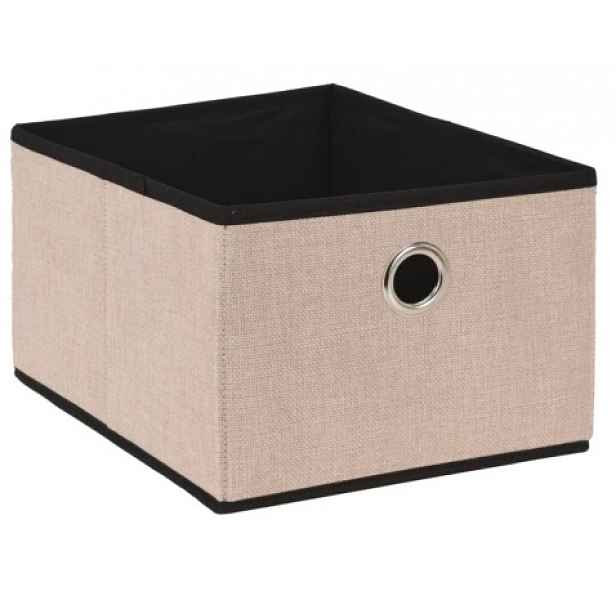 Úložný box 25x18x32 cm, béžový/hnědý