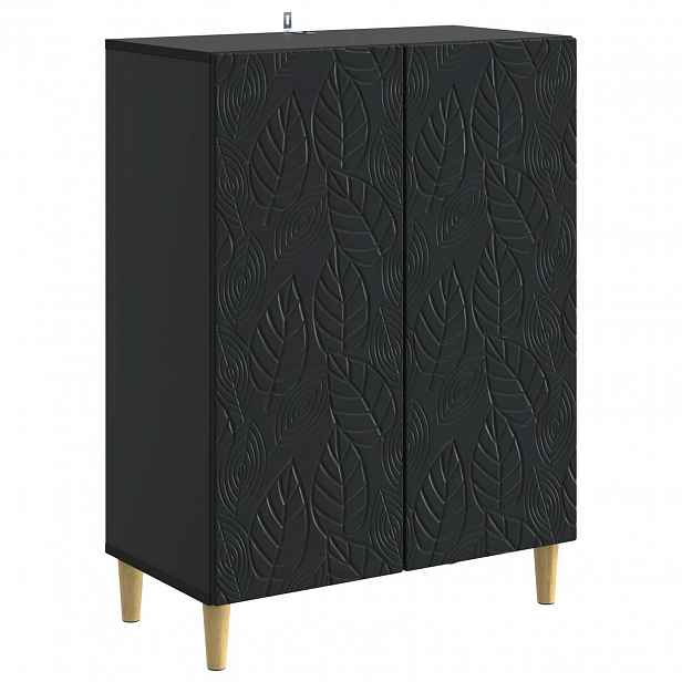 vidaXL Servírovací skříň Černá 66 x 34,5 x 90 cm Kompozitní dřevo