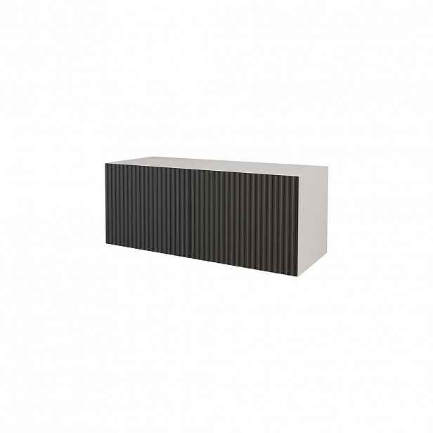 ALTDECOR NÍZKÁ KOMODA NOA-2-W 100 x 40 x 40 cm – bílá / černá