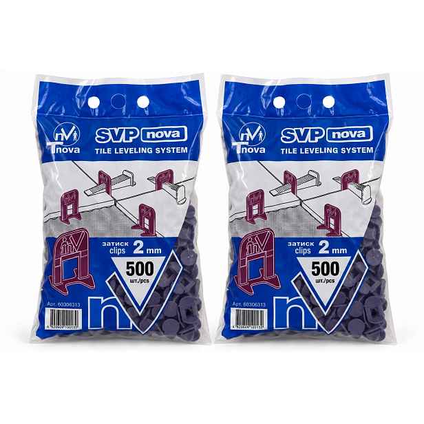 Klipsy 2 mm pro vyrovnávání dlaždic 1000 ks SVP-Nova