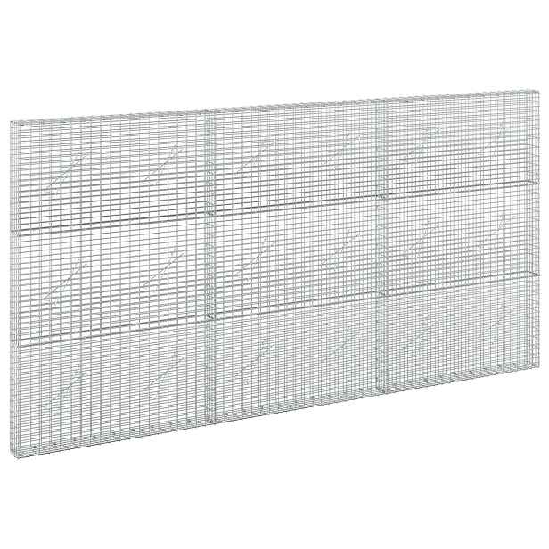 vidaXL Gabion s drátem 5 mm a síťkou 5x2,5 cm 300x10x150 cm