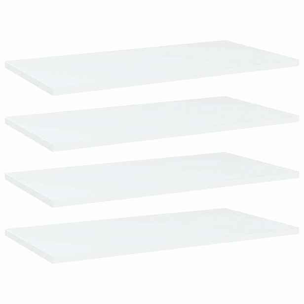 vidaXL Přídavné police 4 ks bílé 60 x 30 x 1,5 cm dřevotříska
