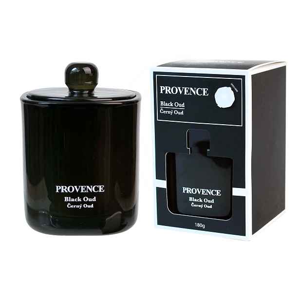 Vonná svíčka ve skle PROVENCE 25 hodin black oud