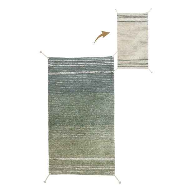 Zeleno-modrý bavlněný koberec 80x140 cm Twin Vintage – Lorena Canals