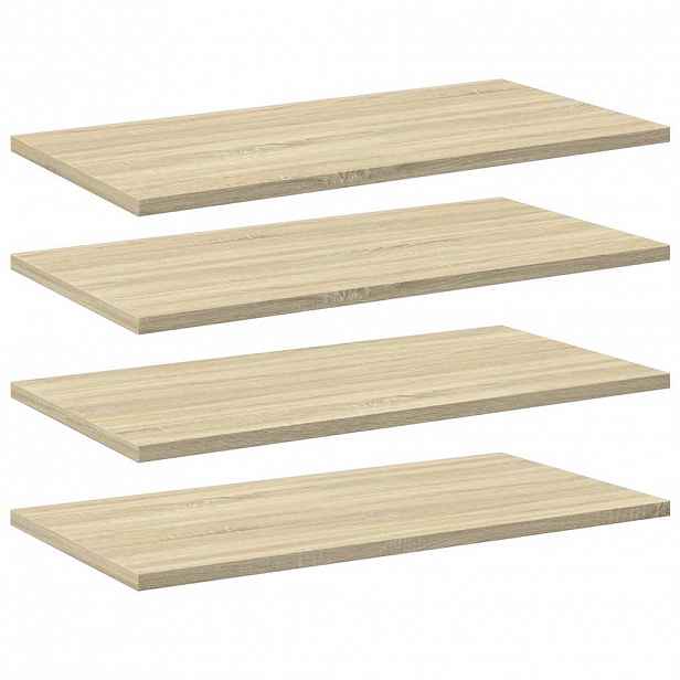vidaXL Přídavné police 4 ks dub sonoma 60 x 30 x 1,5 cm dřevotříska