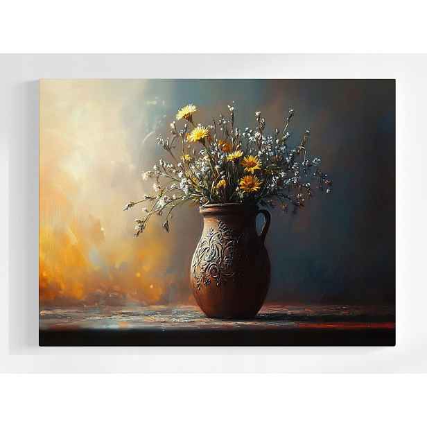 Plakát Kytice Polní Květiny Váza Džbán Vintage 100x75