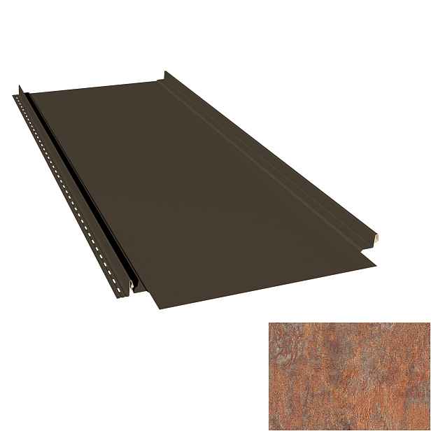 Krytina plechová LINEDEK 485 Flat Imitace MIC04 corten světlý Cut