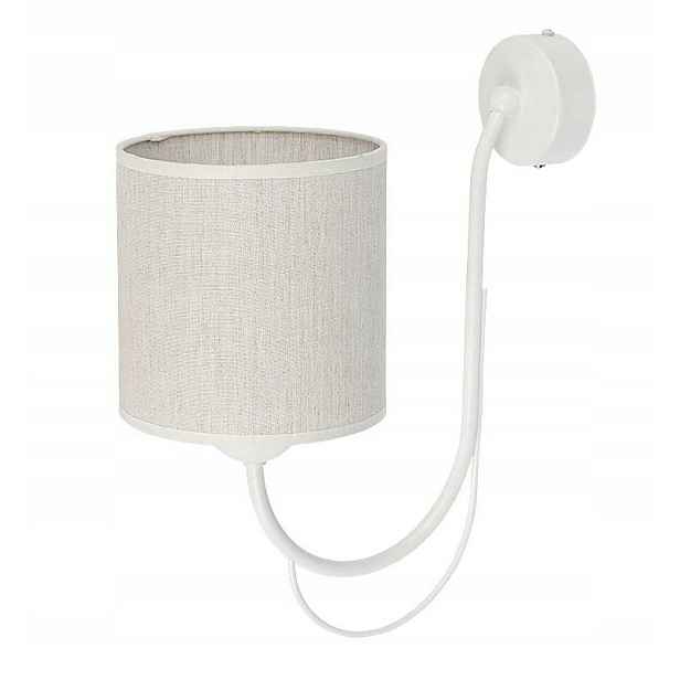 Nástěnná lampa Kaskada Bílá Béžová Abažur 1xE27 Nástěnná lampa do obývacího pokoje