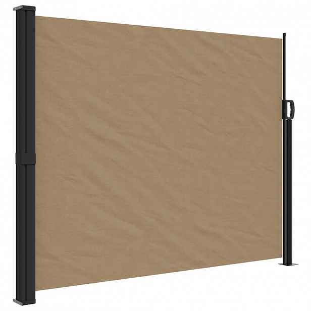 vidaXL Zatahovací boční markýza taupe 160 x 500 cm