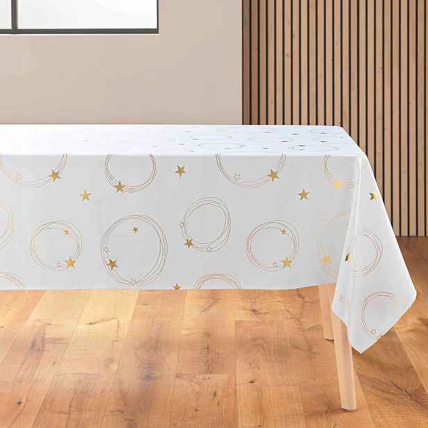 Obdélníkový Vánoční Ubrus Bílý Velký 150 x 300 Na Vánoční Stůl