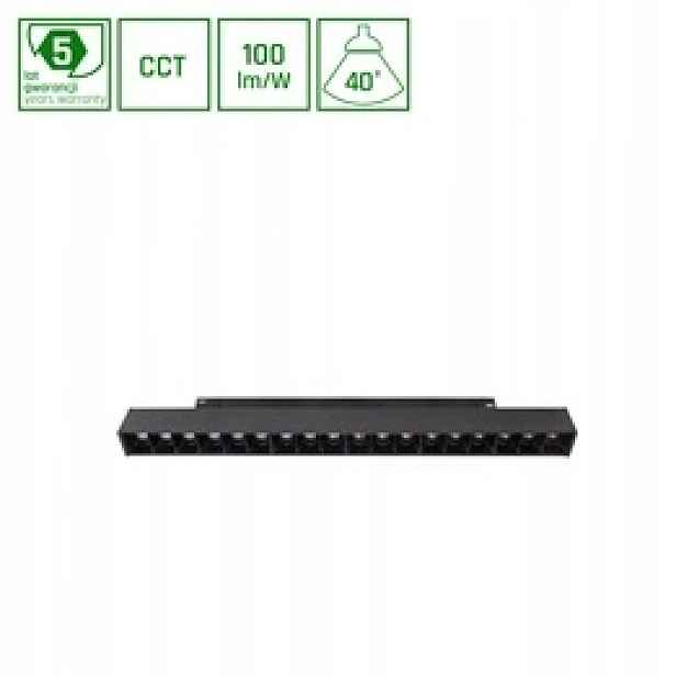 System Shift Smart Grid M lineární svítidlo 330x23x42mm 17W černé Cct/dim
