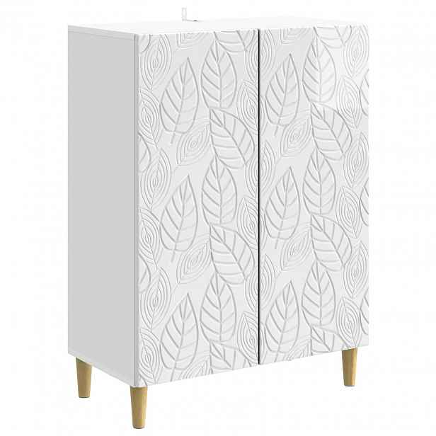 vidaXL Servírovací skříň Bílá s vysokým leskem 66 x 34,5 x 90 cm
