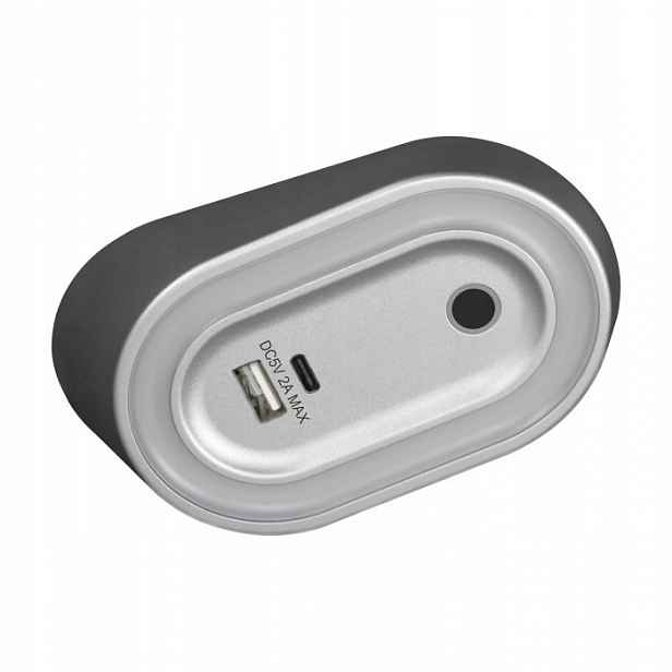 Agra Led podskříňková lampa 2,5W, 4000K, bezdotykové spínače, šedá