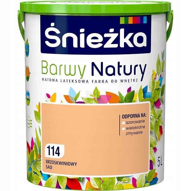 Barva Śnieżka 5 l 114 Broskvový matový sad