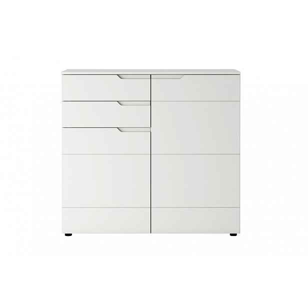 Komoda Hollo 07 MDF bílý lesk