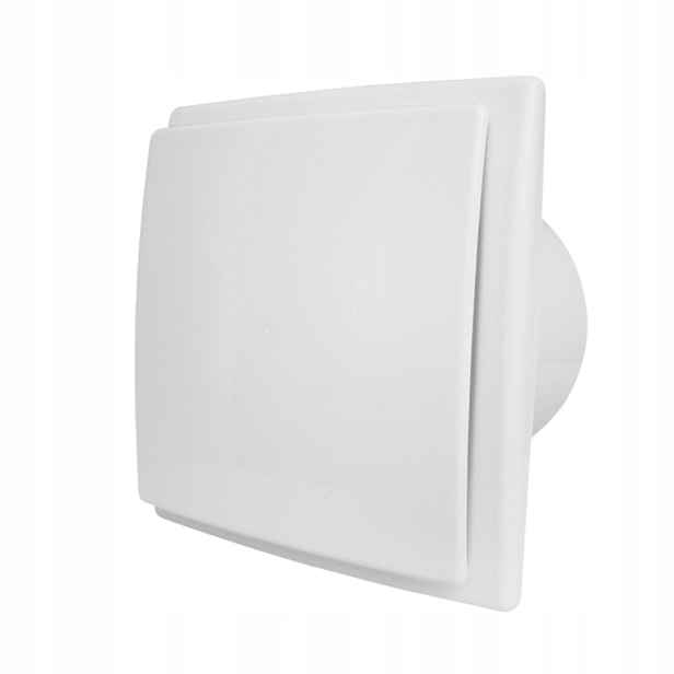 Koupelnový ventilátor 100 mm 100 m3/h Bílý Lesk Led Tichý 29 dBA