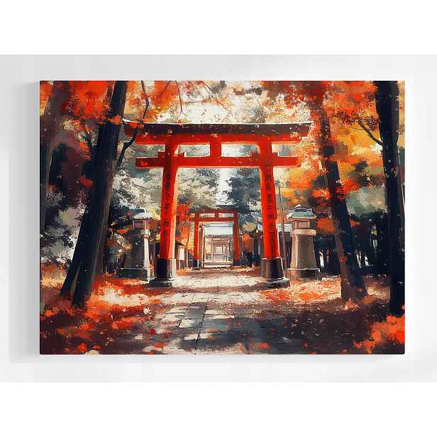 Plakát Japonsko Chrám Kyoto Torii Fushimi Inari 100x75
