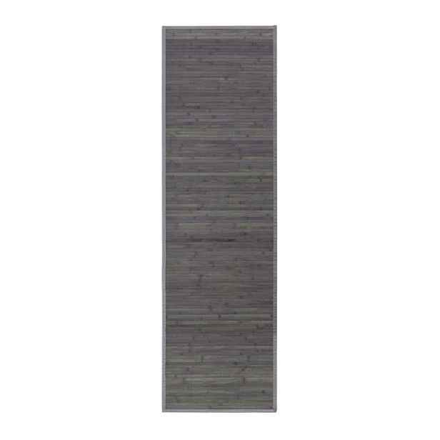 Šedo-zelený bambusový koberec 60x200 cm – Casa Selección