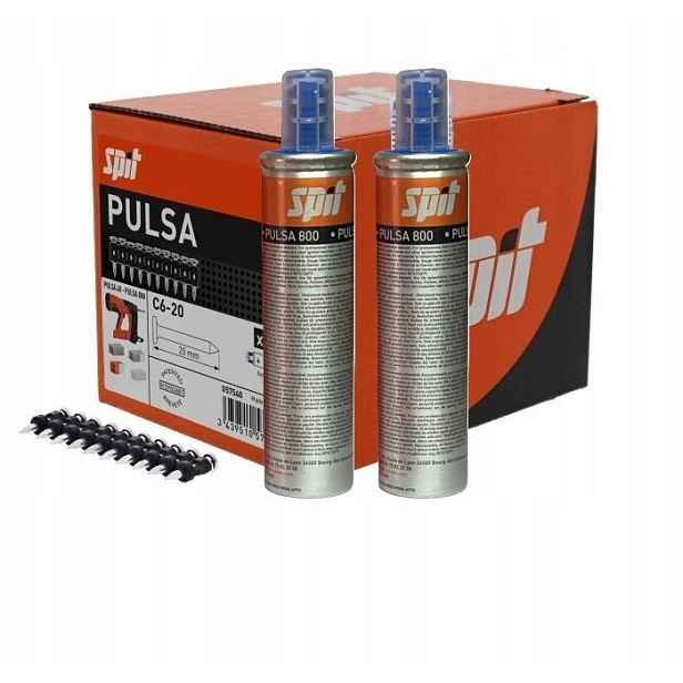 Hřebíky Do Osadníku Na Betonu Spit Pulsa C6 20 MM 2 Gázy 1250 Ks